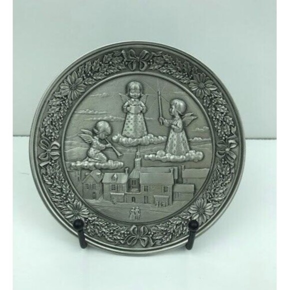 1981 Hudson Pewter Christmas Plate-Sculpted by Albert C. Petitto-Limited Edition - Picture 1 of 4